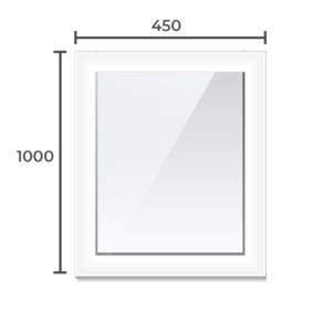 Окно ПВХ Brusbox 60  1000x450 1 камерный профиль