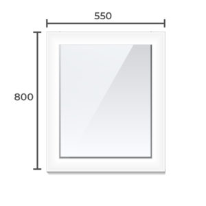 Окно ПВХ Brusbox 60  800x550 1 камерный профиль