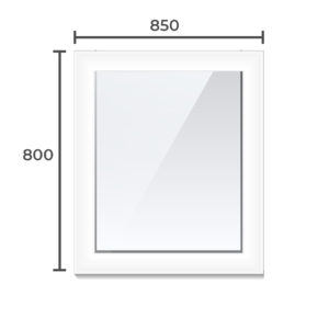 Окно ПВХ Brusbox 60  800x850 1 камерный профиль