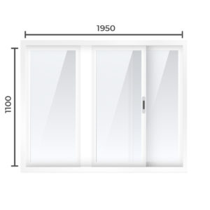 Балконная рама Алюминий  1100x1950