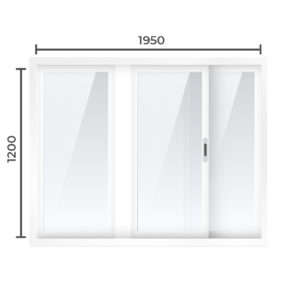Балконная рама Алюминий  1200x1950