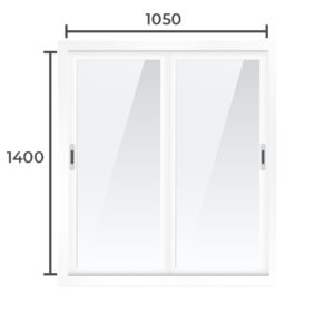 Балконная рама Алюминий  1400x1050